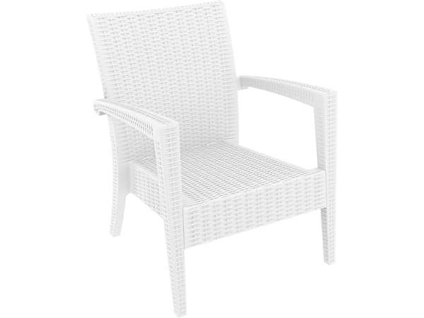 Tequila Lounge Armchair - White, No Cushion