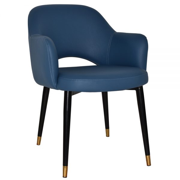 ALBURY ARM CHAIR - VINYL BLUE