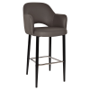 ALBURY ARM STOOL 750mm - VINYL CHARCOAL
