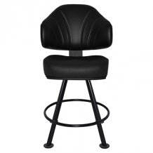 LUXOR GAMING STOOL 4 LEG BLACK – VINYL BLACK