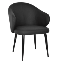 Hugo Armchair Black Vinyl