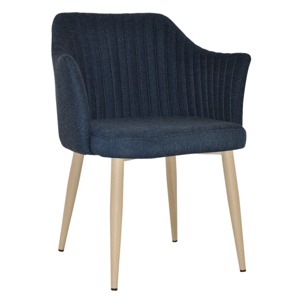 COOGEE ARM CHAIR  METAL BIRCH + GRAVITY NAVY