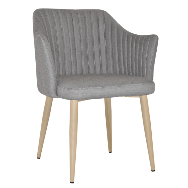 COOGEE ARM CHAIR  METAL BIRCH + GRAVITY STEEL
