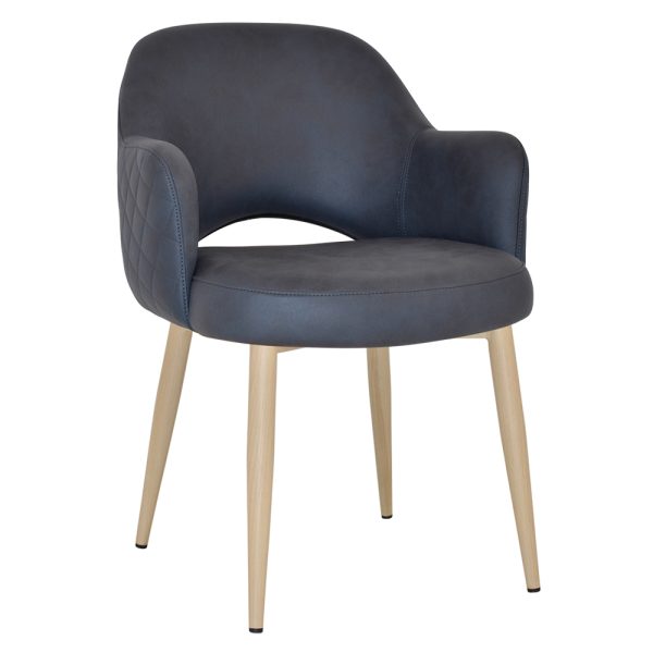 ALBURY ARM CHAIR- PELLE NAVY