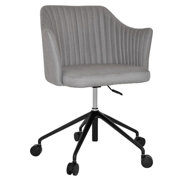 COOGEE ARM CHAIR  CASTOR V2 BLACK + GRAVITY STEEL