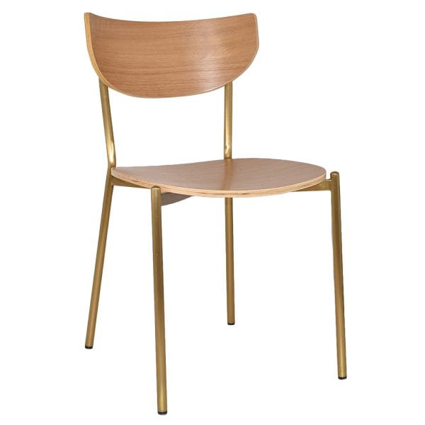 MARCO CHAIR  BRASS - NATURAL