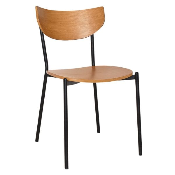 MARCO CHAIR BLACK - LIGHT OAK
