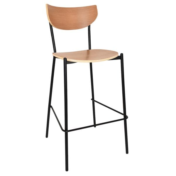 MARCO STOOL BLACK - NATURAL