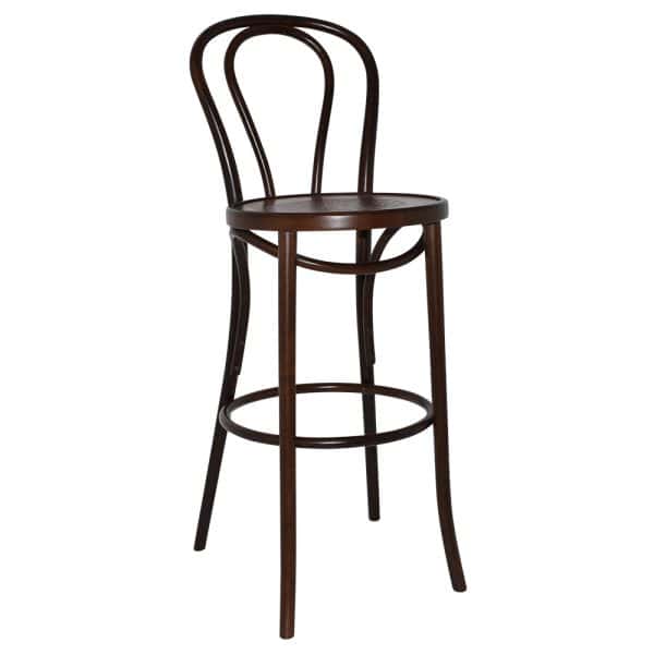 BENTWOOD STOOL - WALNUT