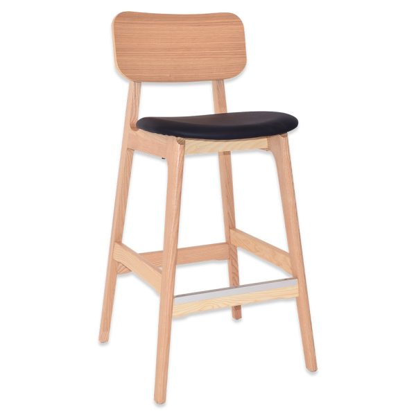SEDONA STOOL SEDONA NATURAL - VINYL BLACK