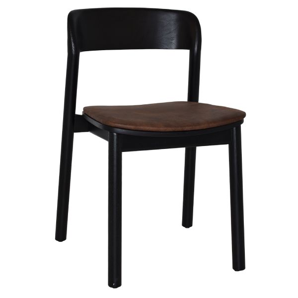 MATILDA CHAIR BLACK + EASTWOOD BISON