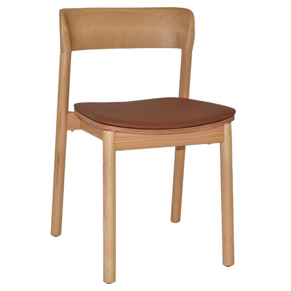 MATILDA CHAIR NATURAL + VINYL TAN
