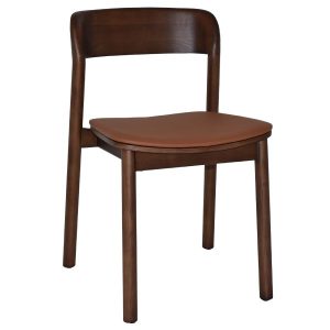 MATILDA CHAIR WALNUT + VINYL TAN