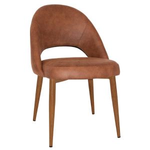CHEVRON CHAIR METAL LIGHTOAK + EASTWOOD TAN