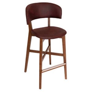 TORINO STOOL LIGHT WALNUT - EASTWOOD BORDEAUX