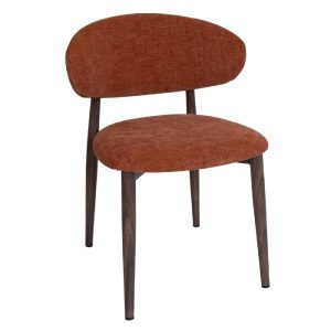 SCARLETT CHAIR METAL LIGHT WALNUT - CLAY
