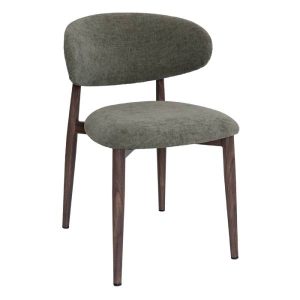 SCARLETT CHAIR METAL LIGHT WALNUT - KHAKI