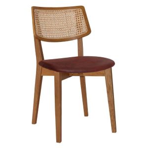 PHOENIX CHAIR RATTAN LIGHT WALNUT - EASTWOOD BORDEAUX
