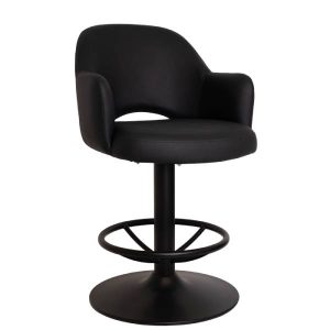 ALBURY GAMING STOOL DISC BLACK + BLACK VINYL
