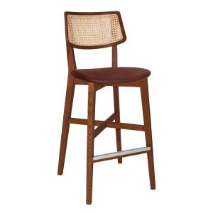 PHOENIX STOOL RATTAN LIGHT WALNUT - EASTWOOD BORDEAUX