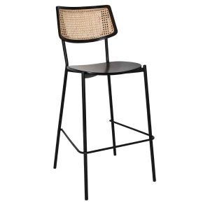 TEXAS STOOL BLACK - RATTAN BLACK