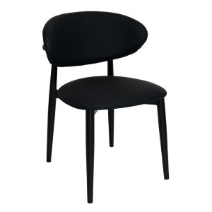 SCARLETT CHAIR METAL BLACK - VINYL BLACK