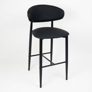 SCARLETT STOOL METAL BLACK - VINYL BLACK
