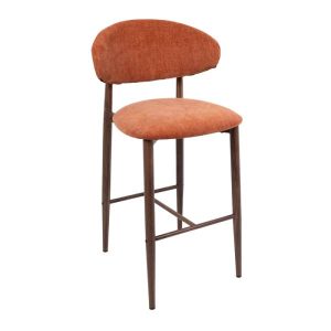 SCARLETT STOOL METAL LIGHT WALNUT - DION CLAY