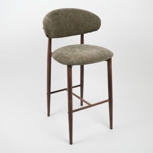 SCARLETT STOOL METAL LIGHT WALNUT - DION KHAKI
